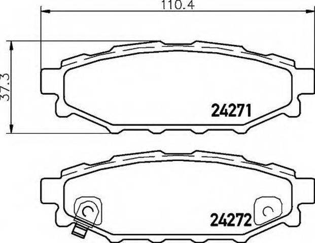 Колодки гальмові задні, дискові 26696AG031 SUBARU