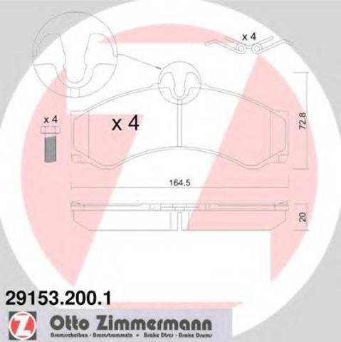 Передні гальмівні колодки 291532001 ZIMMERMANN