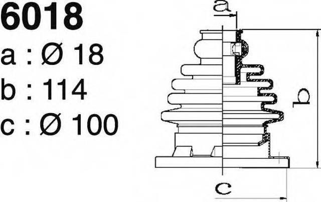 Пильник ШРКШ внутрішній, правий 300489 SPIDAN