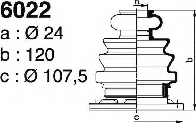 Ремонтний комплект пильника шарніра рівних кутових швидкостей, з елементами монтажу 300528