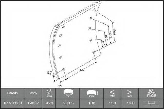 Накладка гальмівна задня (TRUCK) 3057391200 SAF