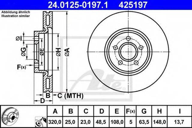 Гальмо дискове переднє 31400818 VOLVO