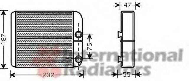 Радіатор обігрівача 32006186 VAN WEZEL