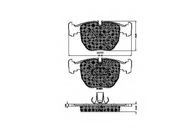 Колодки передні 34113427503 BMW