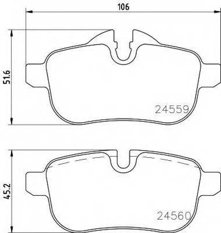 Колодки гальмові задні, дискові 34216788275 BMW