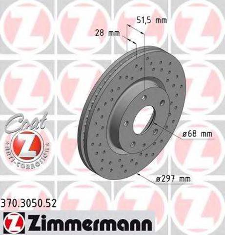 Диск переднього гальма 370305052 ZIMMERMANN