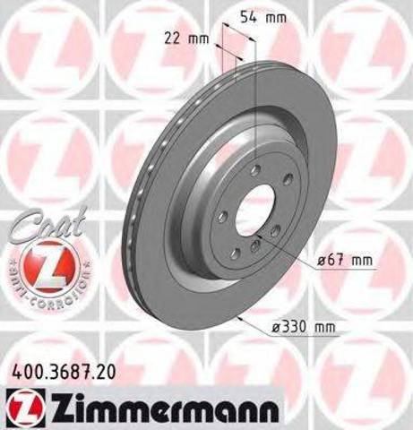 Диск заднього гальма 400368720 ZIMMERMANN