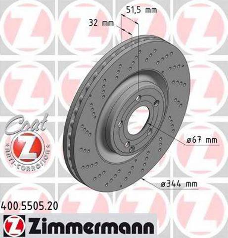 Гальмо дискове переднє 400550520 ZIMMERMANN