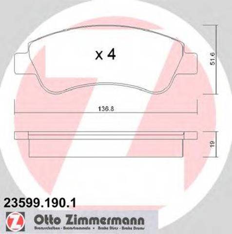 Колодки передні 425475 PEUGEOT