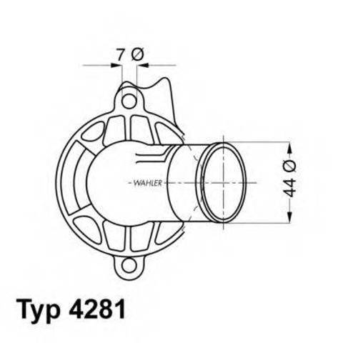 Корпус термостата в зборі 428187D WAHLER