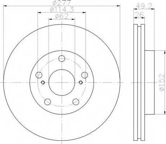 Гальмо дискове переднє 4351202330 TOYOTA
