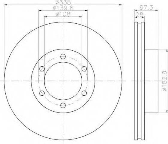 Диск переднього гальма 4351260151 TOYOTA