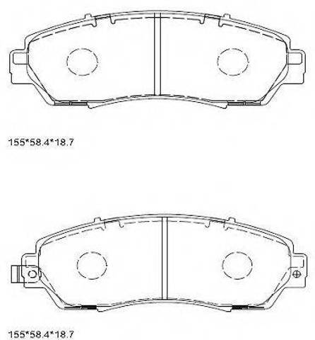 Передні гальмівні колодки 45022T0AA01 HONDA