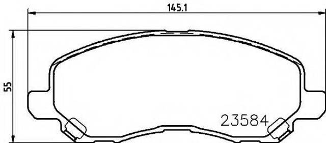 Передні гальмівні колодки 4605A486 MITSUBISHI
