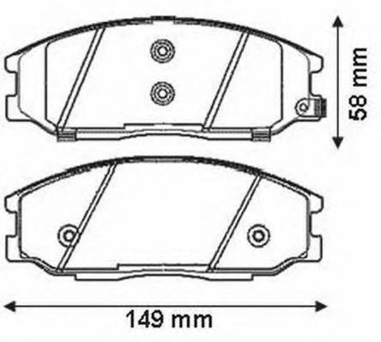 Тормозні колодки 48130090A2 SSANG YONG