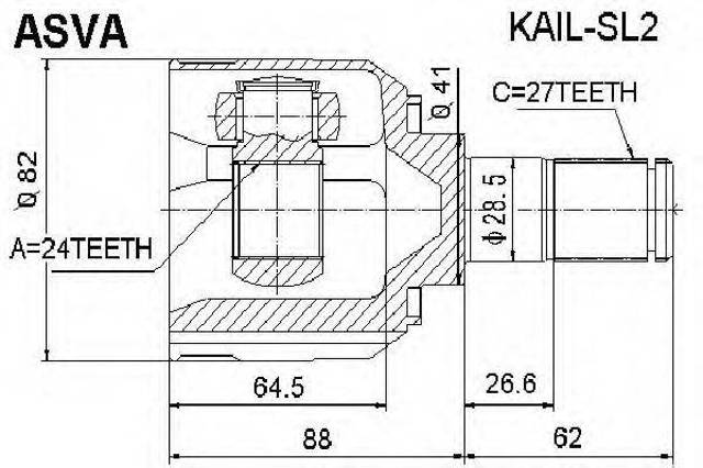 Граната колісна 495012K400 HYUNDAI