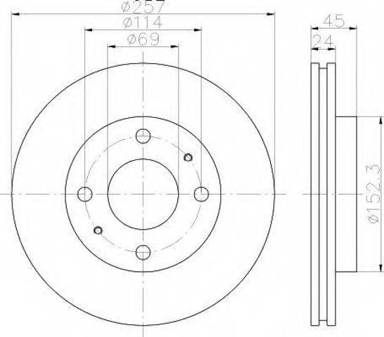 Гальмо дискове переднє 5171238100 HYUNDAI