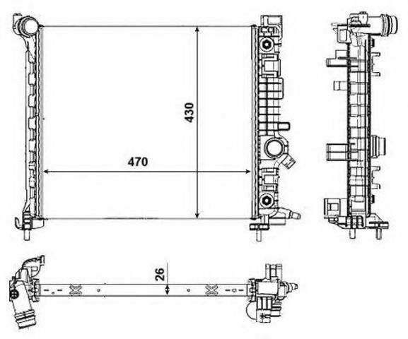 Підвіска радіатора 53008 NRF