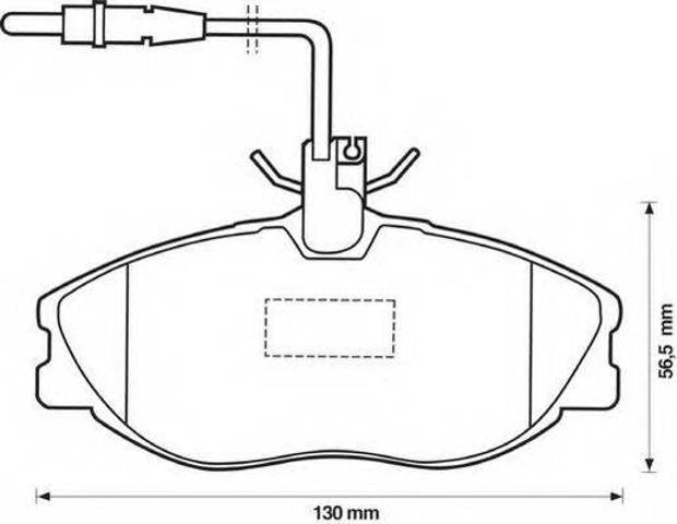Колодки передні 571898J BENDIX