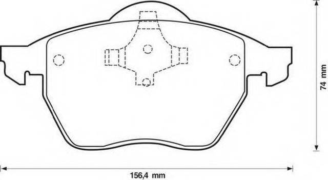 Передні гальмівні колодки 571921J BENDIX