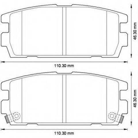 Комплект задніх колодок 572581J BENDIX