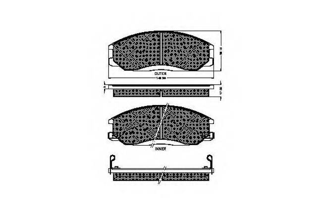 Тормозні колодки 5810126A00 HYUNDAI