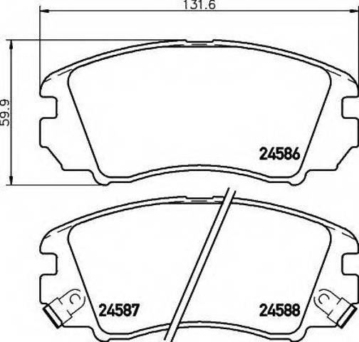 Гальмівні колодки 581013KA40 HYUNDAI