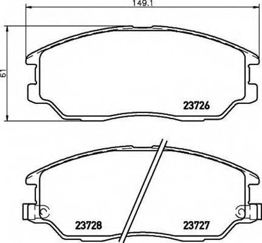 Гальмівні колодки 58101H1A80 HYUNDAI