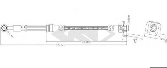 Гальмівний шланг 587322E010 HYUNDAI