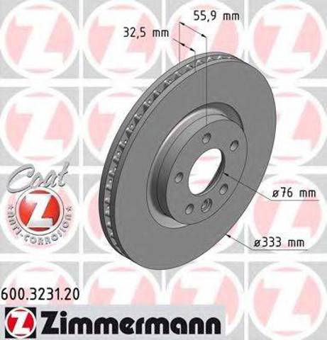 Диск переднього гальма 600323120 ZIMMERMANN
