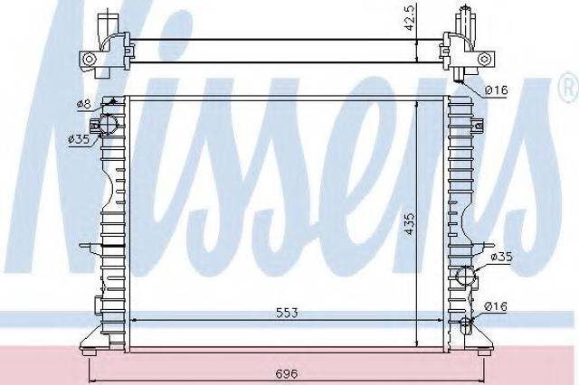Радіатор охолодження 64311A NISSENS