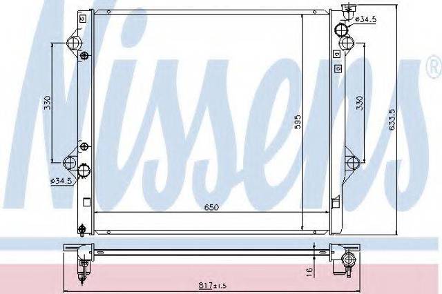 Радіатор основний 646822 NISSENS