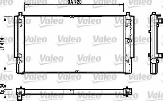 Радіатор системи охолодження двигуна 731616 VALEO