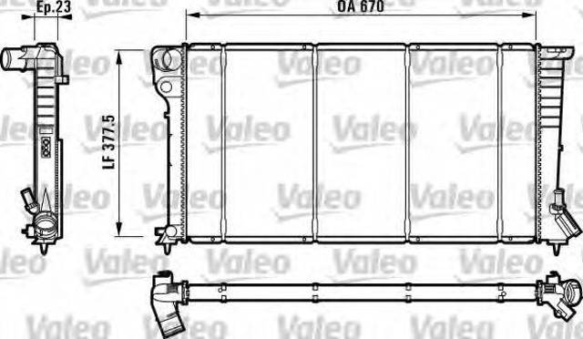 Радіатор охолодження двигуна 732517 VALEO