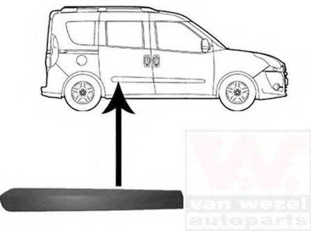 Молдинг задніх правих дверей 735497901 FIAT