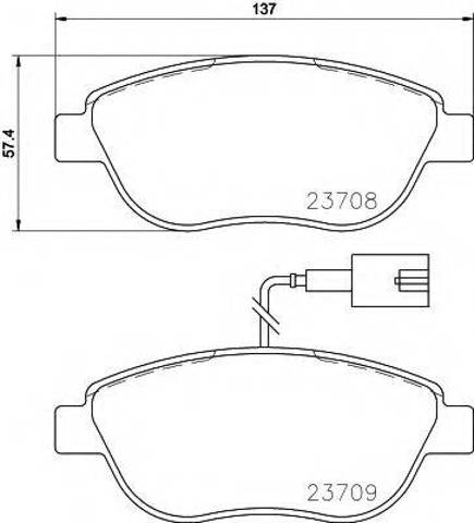 Колодки передні 77365716 FIAT