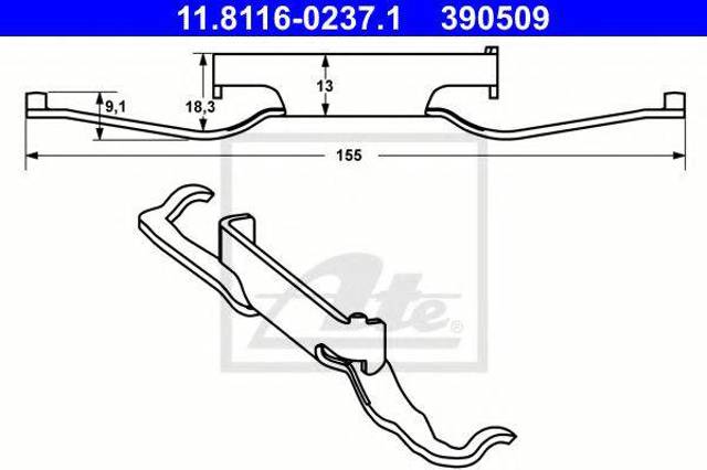 Пружинна засувка супорту 7D0615295A VAG