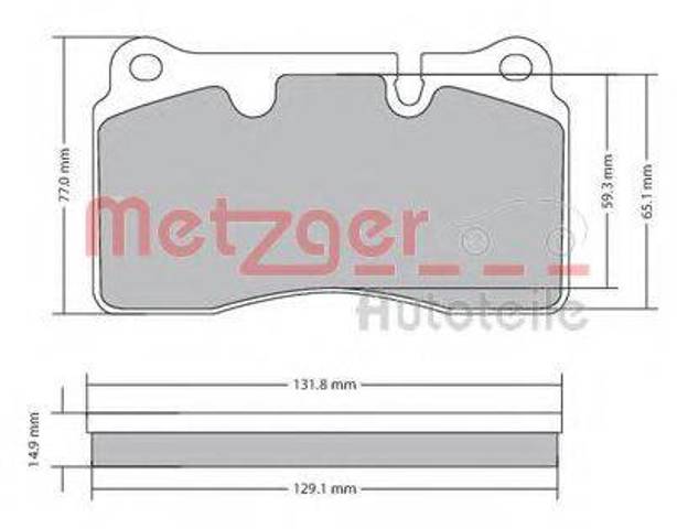 Колодки передні 7L6698151J VAG