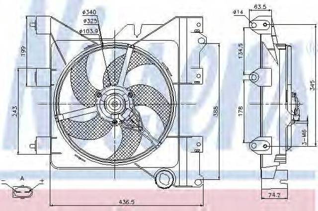 Вентилятор охолодження двигуна 85316