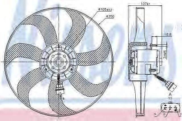 Вентилятор охолодження двигуна 85725
