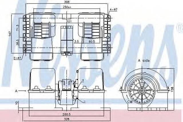 Електромотор пічки 87190 NISSENS
