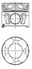 Поршень в комплекті на 1 циліндр, STD Фіат Браво II