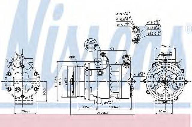 Насос кондиціонера 89095 NISSENS