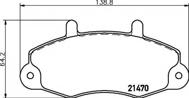 Передні гальмівні колодки 8DB355006391 HELLA