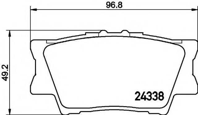 Задні гальмівні колодки 8DB355006881 HELLA