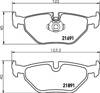 Колодки гальмові задні, дискові 8DB355007981 HELLA