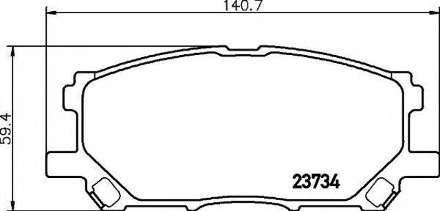 Колодки передні 8DB355010071 HELLA