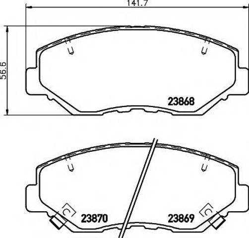 Гальмівні колодки 8DB355010231 HELLA