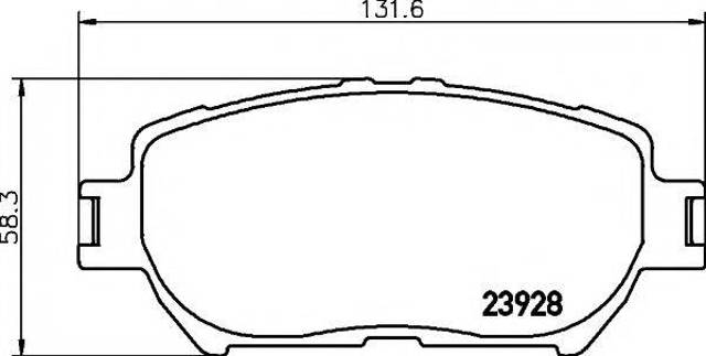 Колодки гальмівні передні, дискові 8DB355010431 HELLA