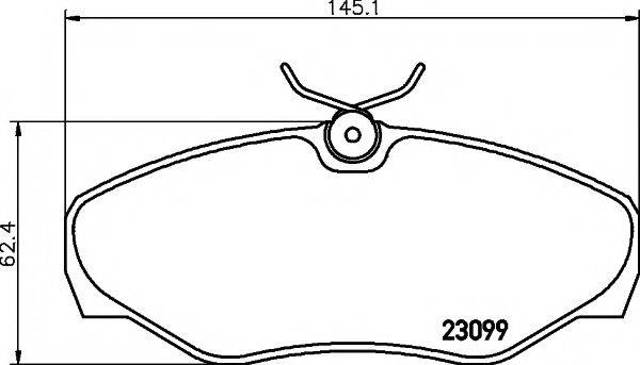 Тормозні колодки 8DB355011091 HELLA